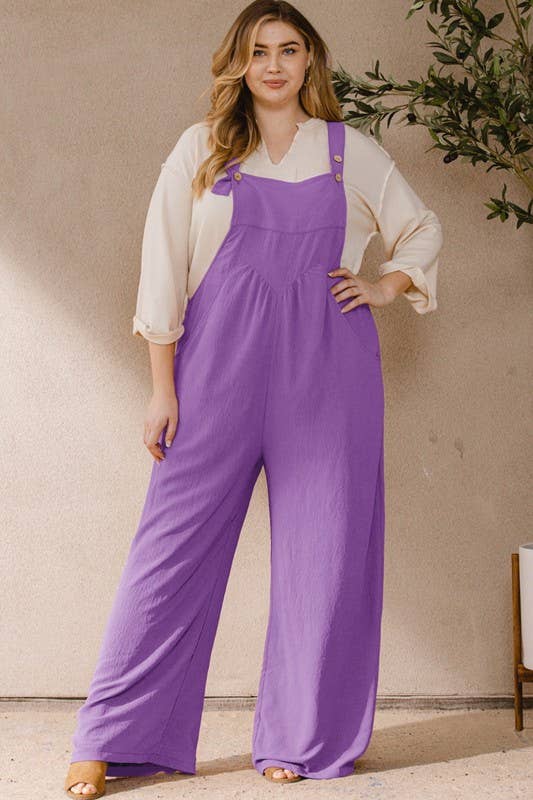 Oddi - Wholesale Jumpsuit - Women's - Plus Solid Button Sling Jumpsuit29