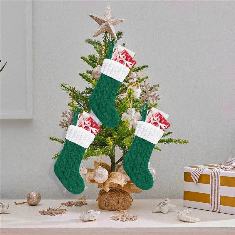 UZ Wholesale Store - Wholesale Holiday Stocking - Knitted Mini Christmas Stocking Ornament1