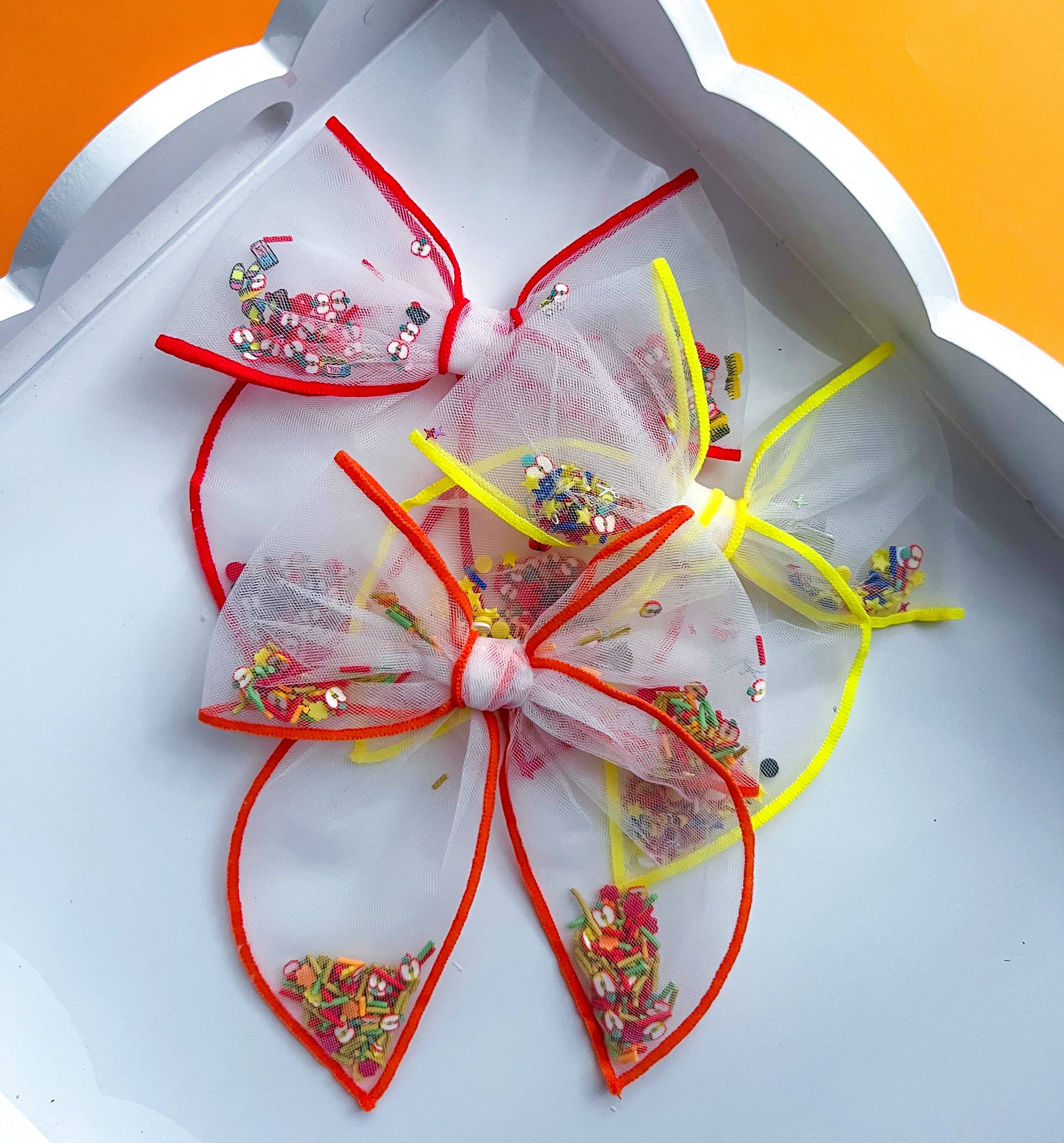 Sparkling New Baby, LLC. – wholesale Hair bow – Kids – First Day Back To School Shaker Bow5