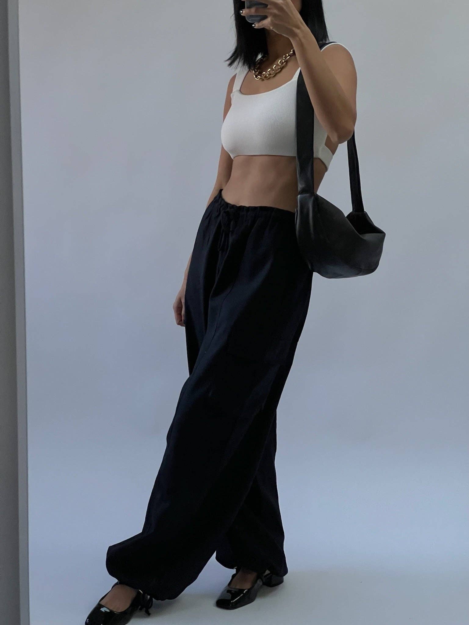 Na Nin - Vente Pantalon – femme - Pantalon cargo en toile de soie Cooper11