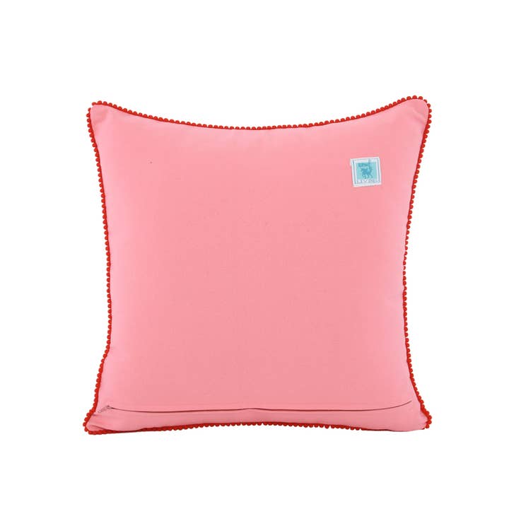Karma Living - Wholesale Throw/Decorative Pillow - 2ABFLCC18_BPRD Set/2 BLUSH FLORAL VELVET PILLOW 18x18"3