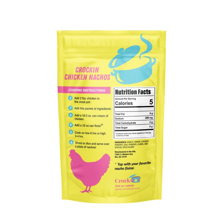 Crockstar Dinner Club - Wholesale Dried Spice Mix - Crockin Chicken Nachos