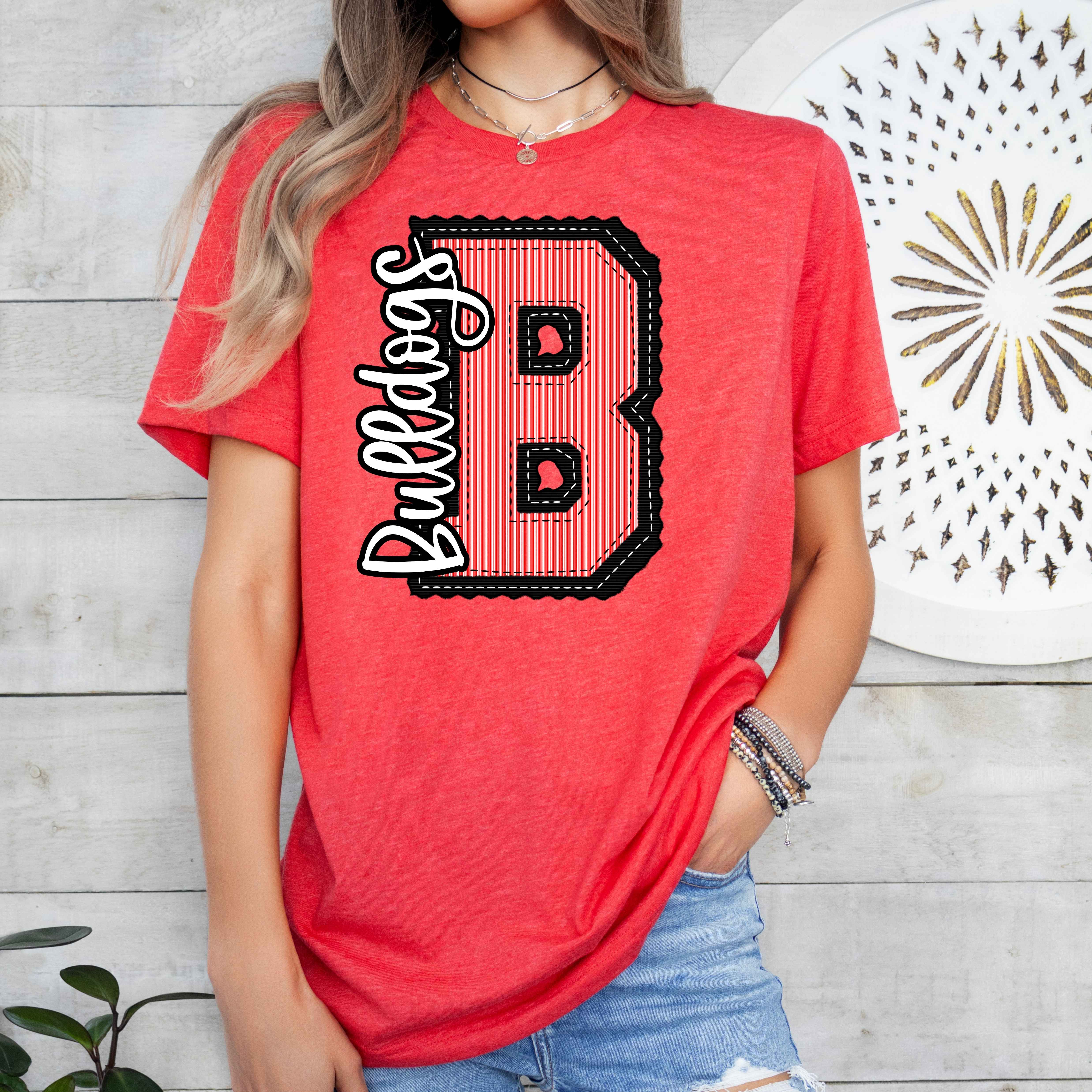 Enid and Elle - Wholesale Shirt - Unisex - Gingham Check Customized Mascot T-shirt, School Spirit Shirt0