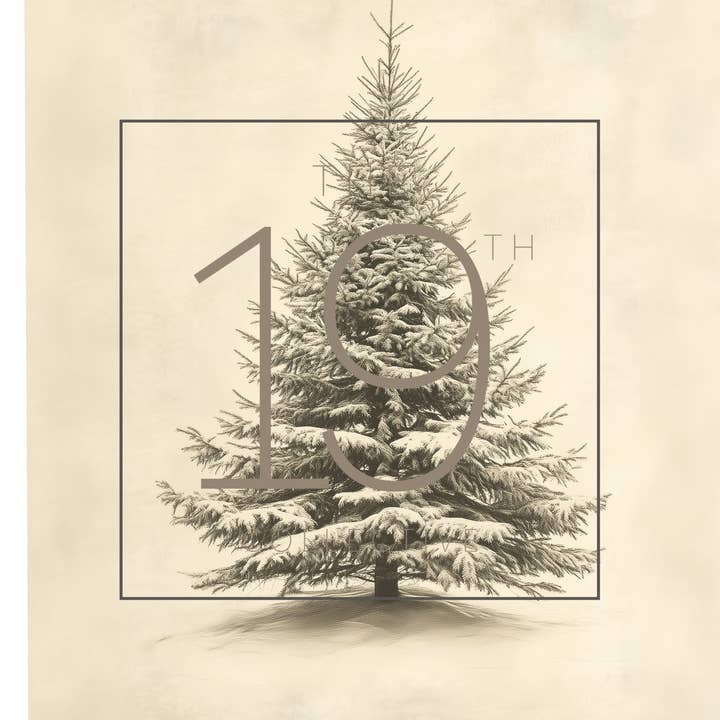 The 19th Collective - Wholesale Canvas Art - Vintage Evergreen Print, Framed Canvas, Christmas Decor1