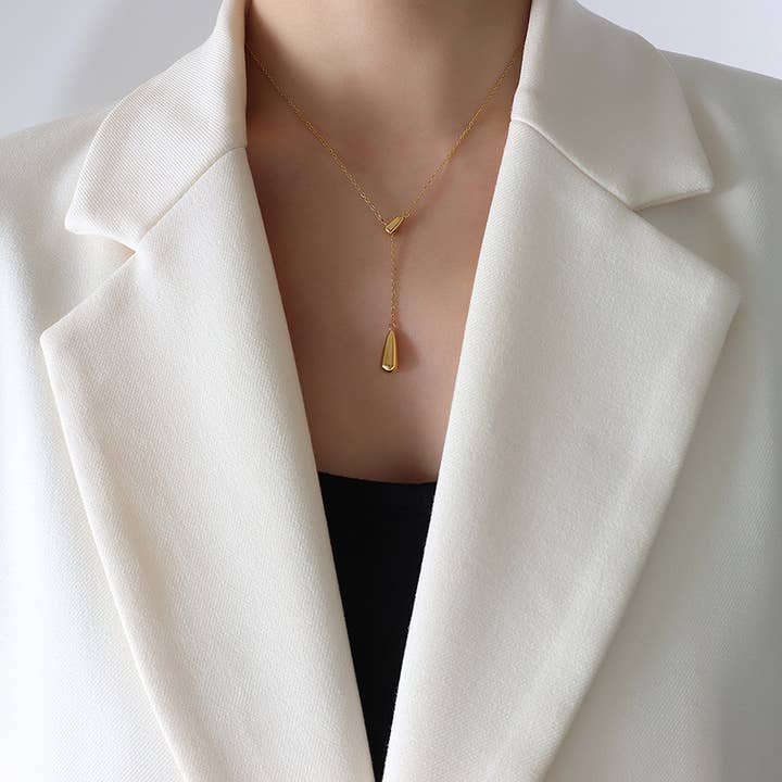 Sweet Cherry Sky - Wholesale Pendant/Charm Necklace - Gold Water Drop Necklace Chain Pendant