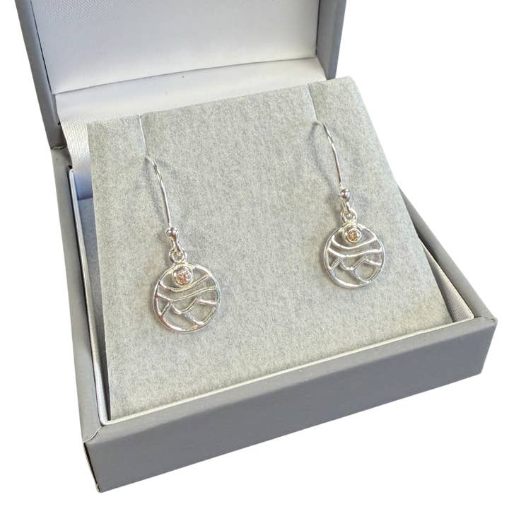 Highland Sunset Drop Earrings for wholesale by Glenna Studios