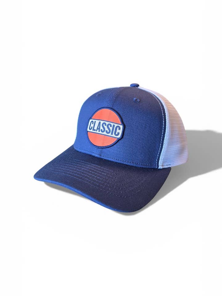 76 Vintage Retro Patch Trucker Hat Classic Mesh Snapback for wholesale by Moove Headwear