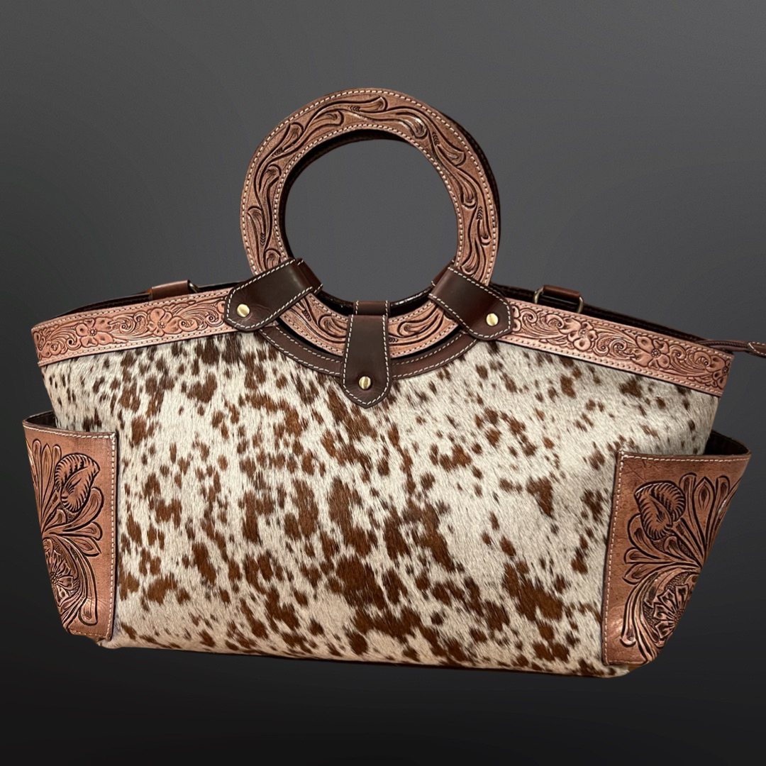 Upcycled Cowhide Leather Canvas Bag – Twisted Horn