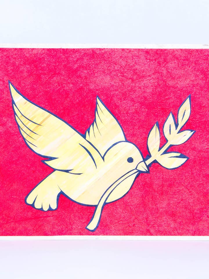 Pájaro, tarjeta tallada a mano para cualquier ocasión para venta al por mayor de Lokta Cards