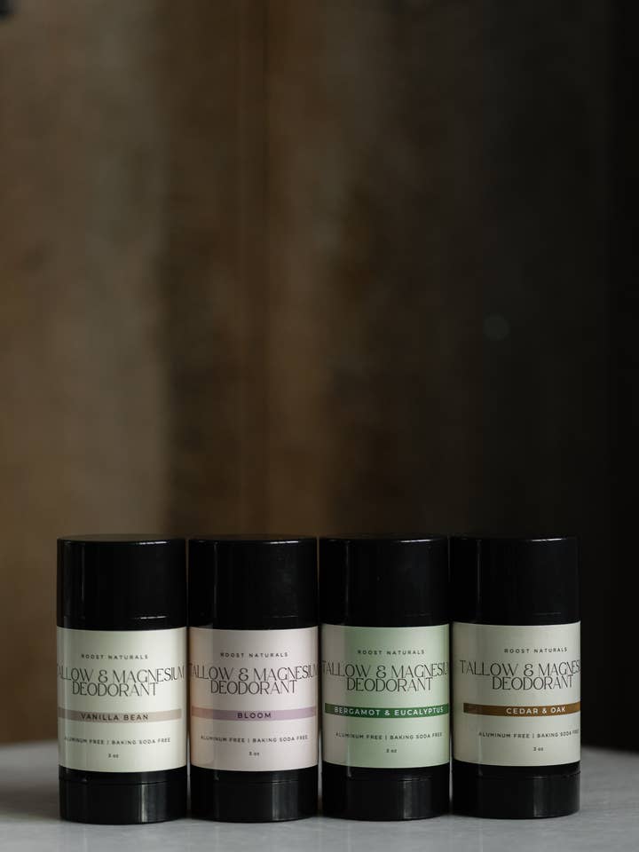 Tallow & Magnesium Deodorant for wholesale by Roost Naturals
