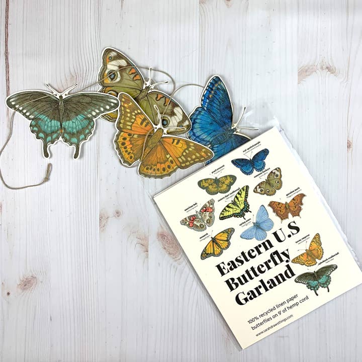 Sarah Draws Things - Wholesale Bunting/Garland - Eastern U.S. Native Butterfly Illustrated Garland