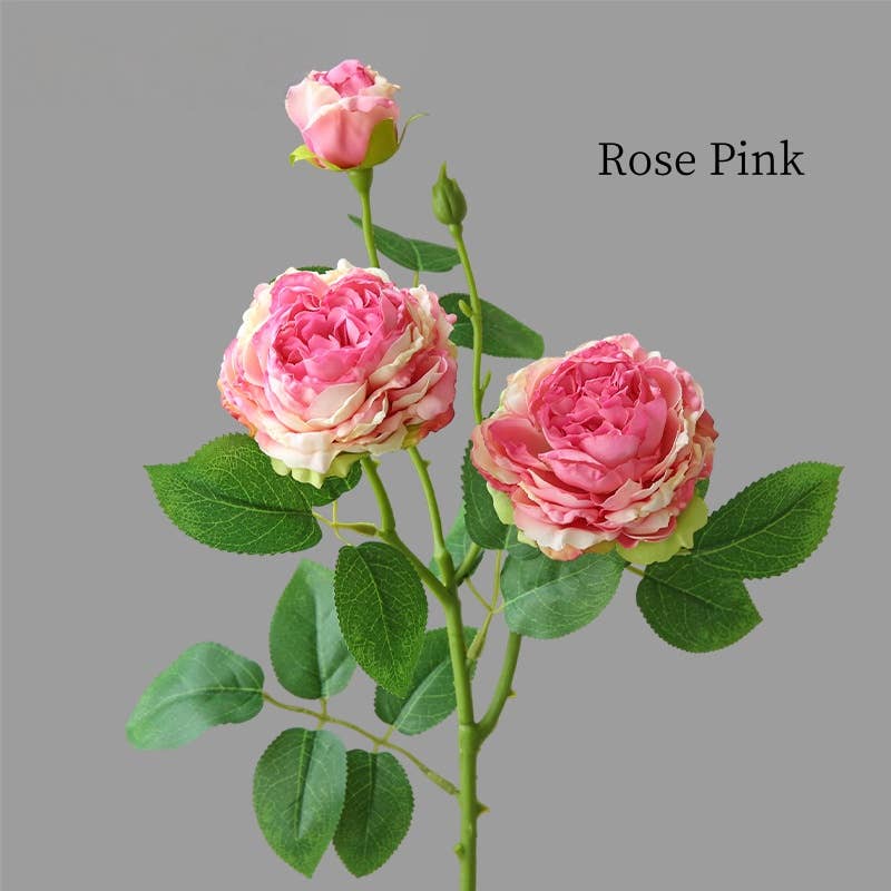 ACNITE(We cover U.S. import duties) - Wholesale Artificial Flowers - 3 rose flowers gift for her home floral Retro rose flwoers13