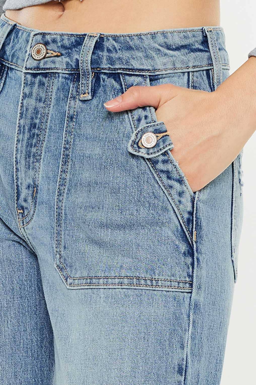 MEDIUM OPEN PACK HIGH RISE WIDE FLARE JEANS-KC2572M for wholesale on Faire6