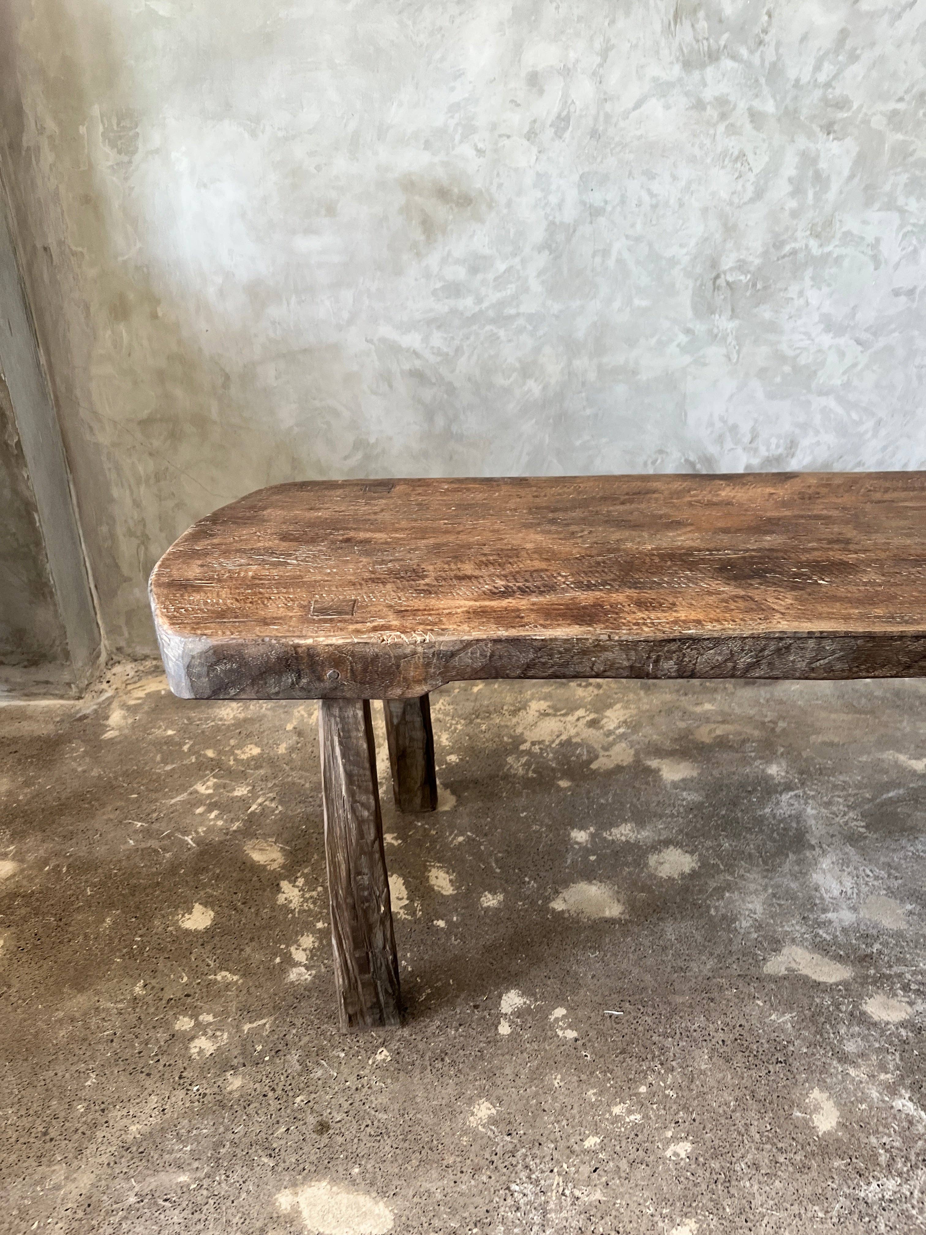 Office Objets - Wholesale Coffee Table - Large round coffee table in antique Asian teak L:2m W:50 H:508