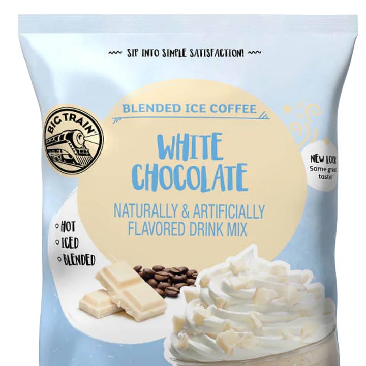 Big Train White Chocolate Latte Ice Coffee Mix for wholesale by Dark Canyon Coffee Company
