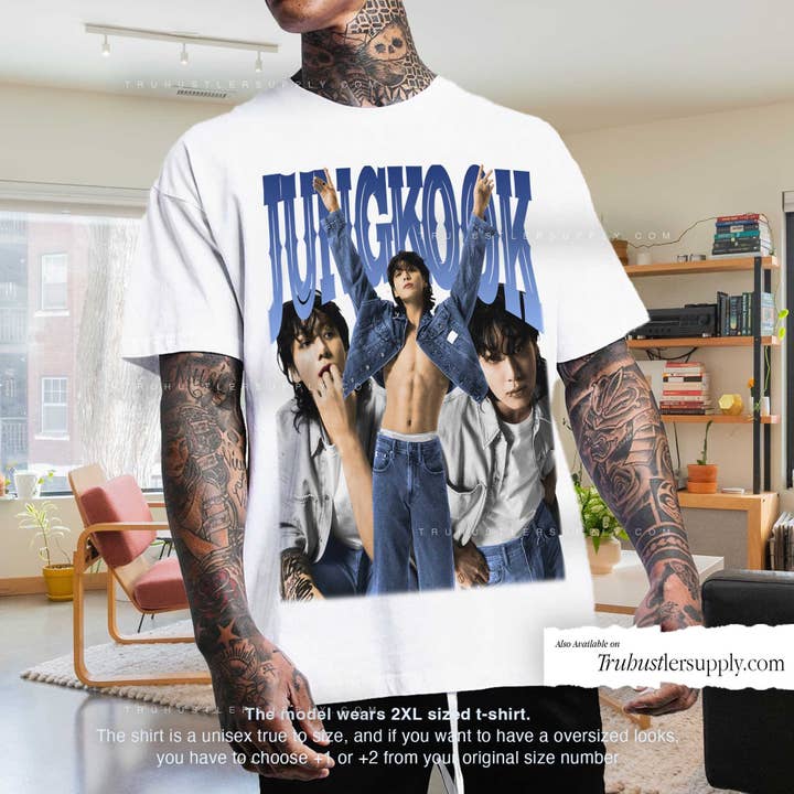TheKingShirt - Wholesale T-Shirt (Graphic) - Women's - Jungkook BTS Kpop Shirt Vintage JK Retro Graphic 90s Tee3