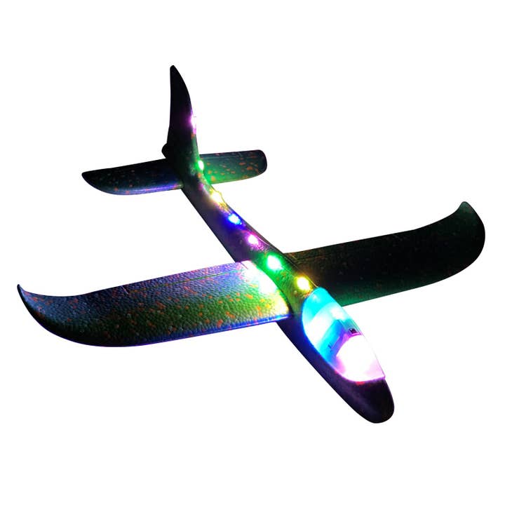 Stream Machine - Wholesale Beach/Pool Toy - Kids & Baby - Deluxe LED Water Sports Glider Plane Throwing Foam Toy