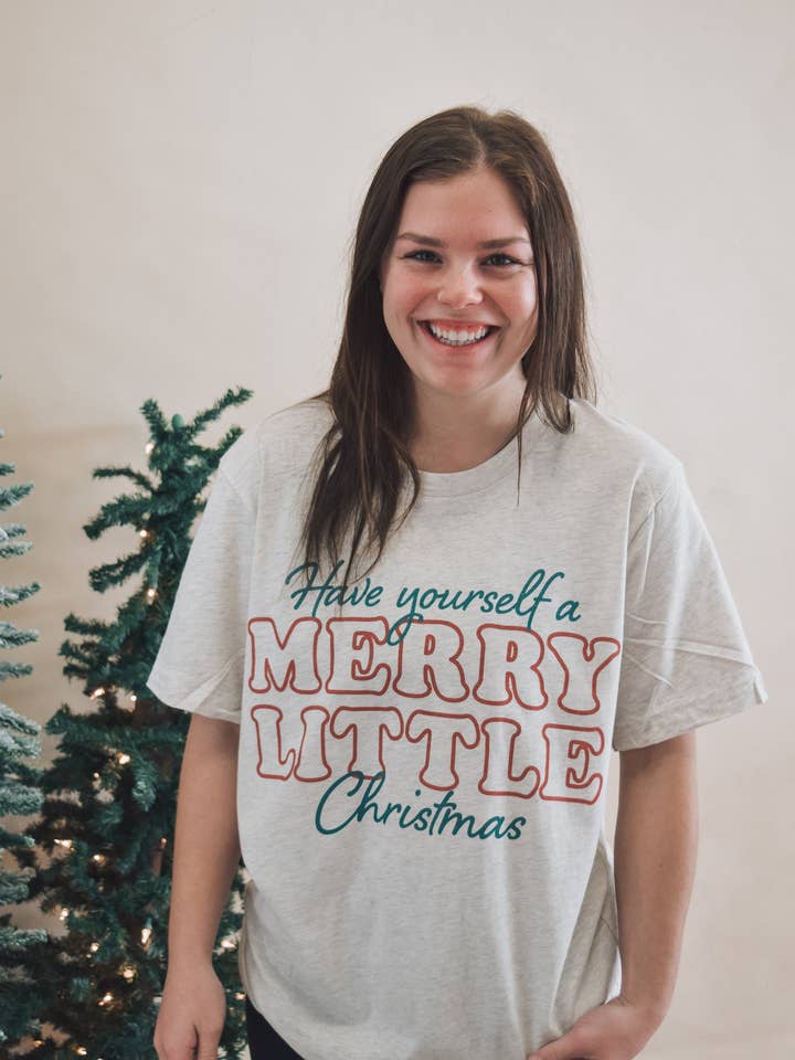 Spirit+Tribe - Vente T-shirt sérigraphié – femme - T-SHIRT MERRY LITTLE CHRISTMAS2