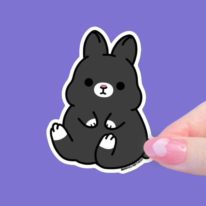 Void Bunny Vinyl Sticker for wholesale by BerryCuteStudio