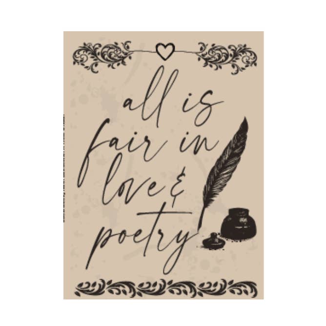 All is Fair in Love & Poetry Jumbo Magnet for wholesale by Kalan