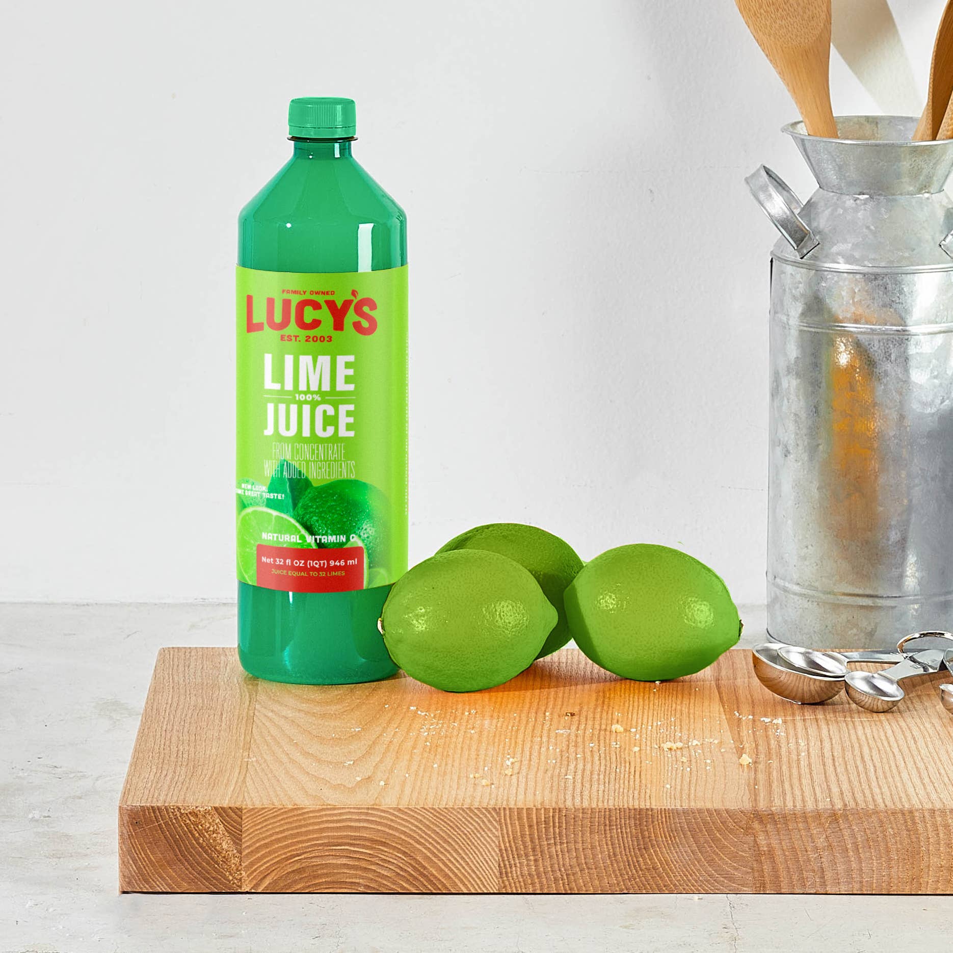 Lucy's - Wholesale Fruit Juice - Lucy's Family Owned - 100% Lime Juice 32oz.3