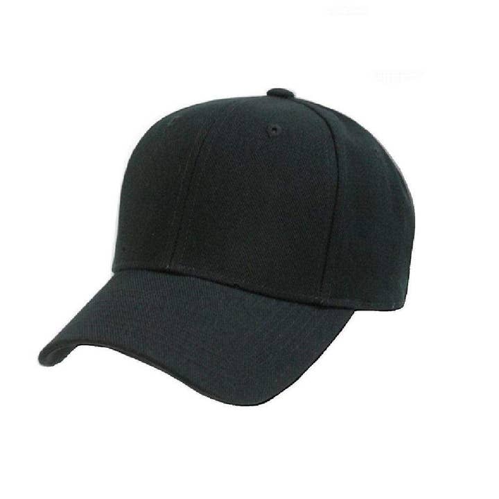 5 Pack of Plain Polyester Unisex Baseball Caps - Blank Hat with Solid Color for wholesale by Bandanas Wholesale