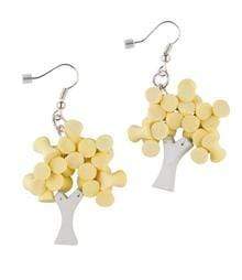 Bijondo – Brincos de argola por atacado – Brincos de madeira com pingente divertido em formato de árvore0