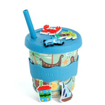 Pirate Chino Charm Cup 8oz (STRAW INCLUDED) for wholesale by Chino Club UK