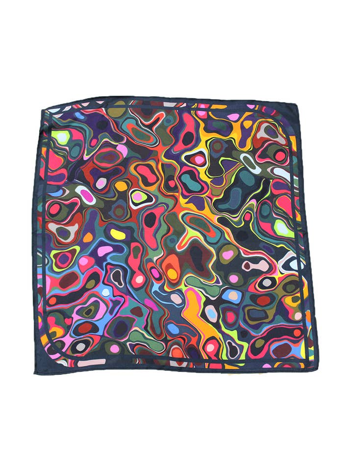 Small Silk Print Scarf Lava Party | PRE-ORDER for wholesale by Alice Alexander