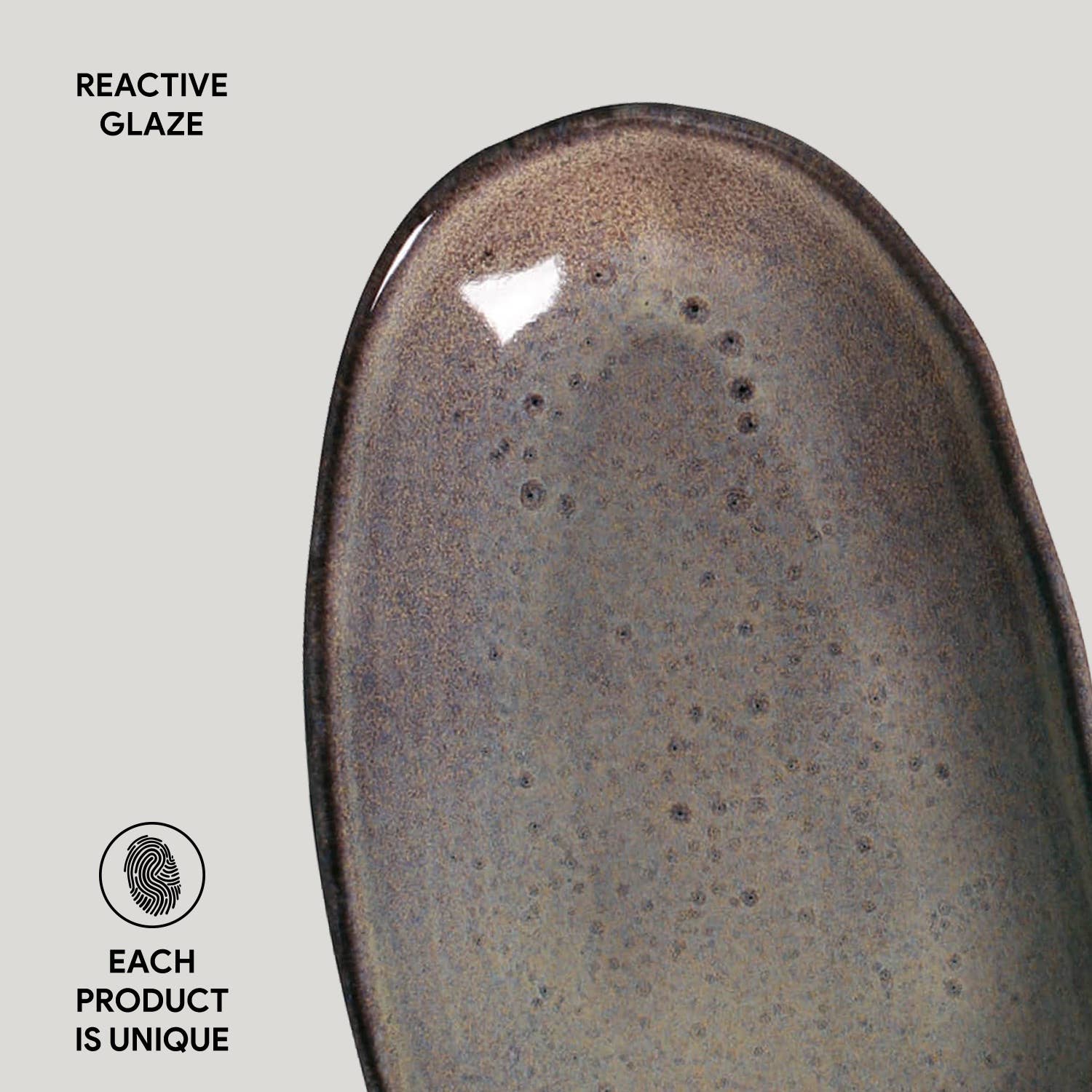 Purple Deep Oval Platter Large Stoneware 12.6 x 6.3" Tourmaline for wholesale on Faire2