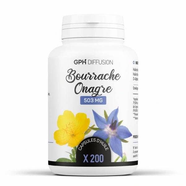 Bourrache-onagre bio - 503 MG - 200 capsules pour la vente par Biovista