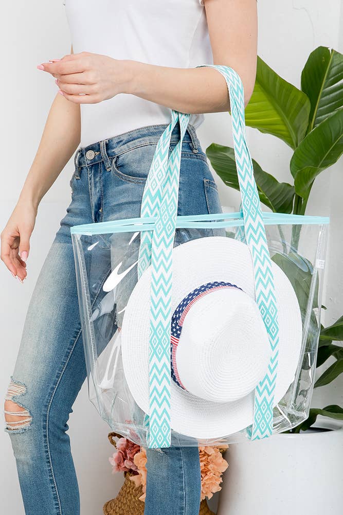 Hana - Vente Tote bag – femme - Sac fourre-tout transparent pour transporter un chapeau0