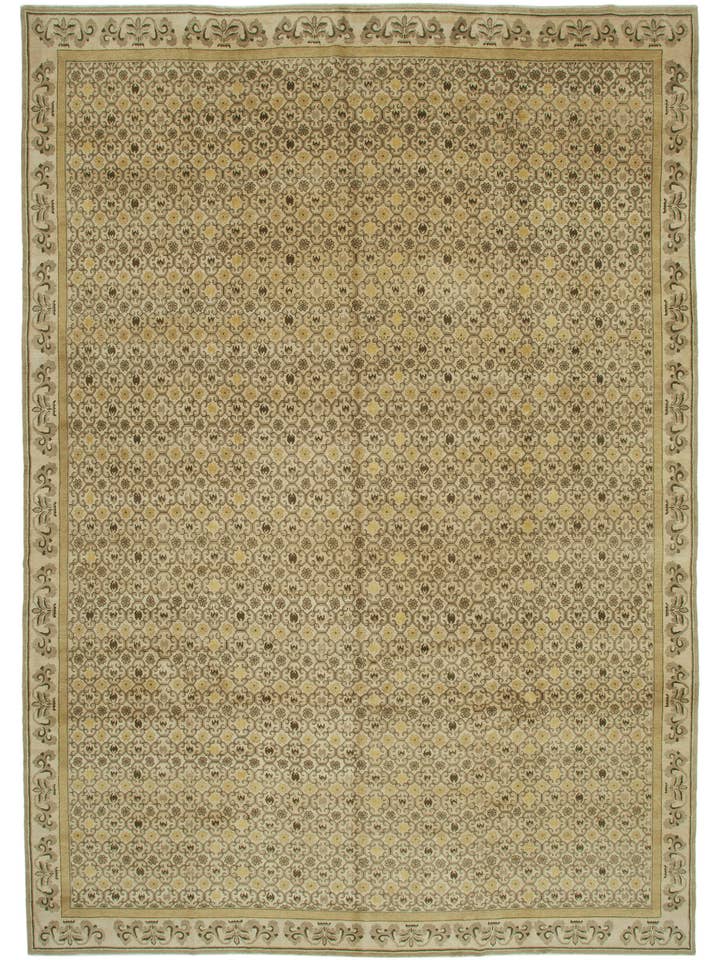 12x17 Beige Oushak Tapijt - 36027 voor wholesale door RUG N CARPET