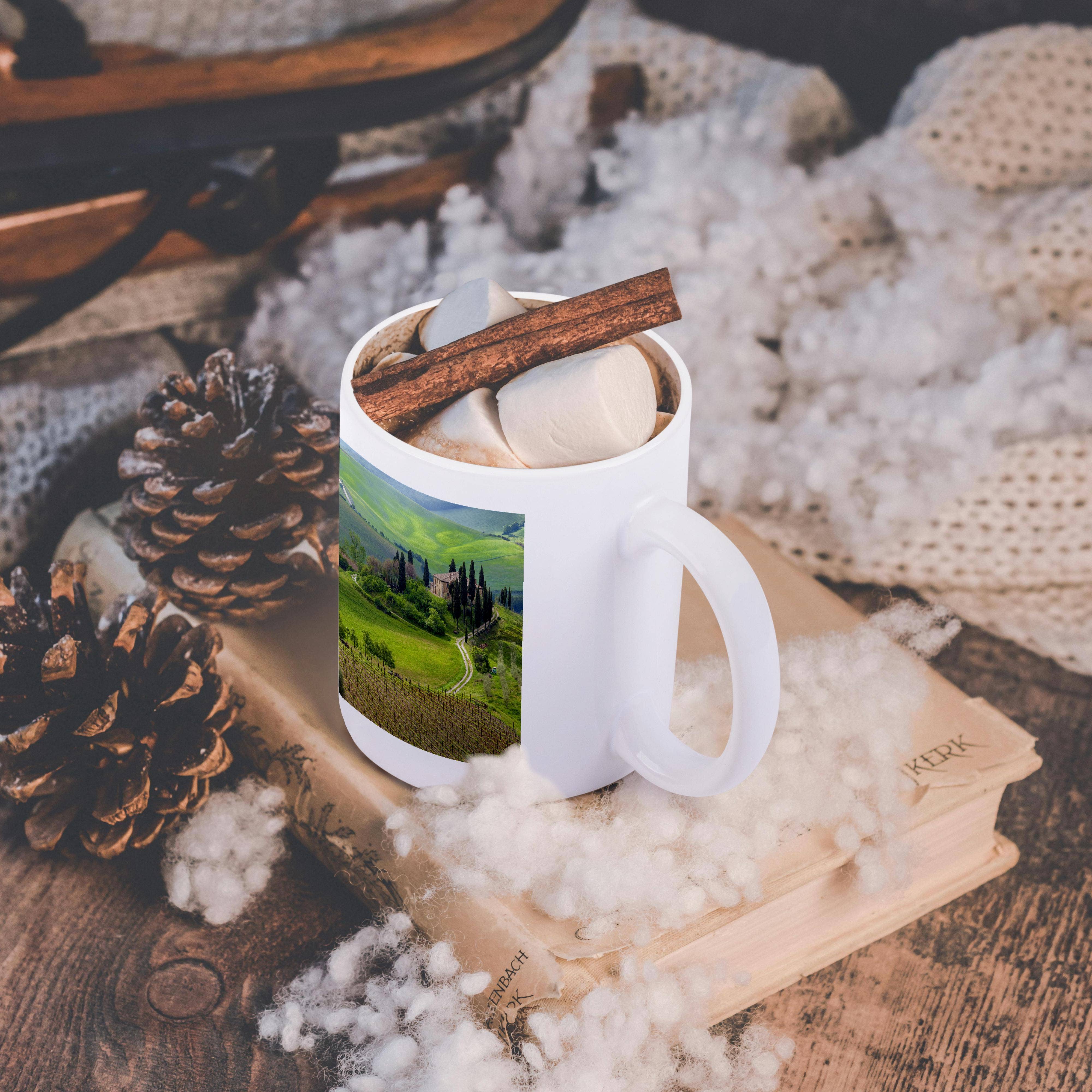 3dRose - Wholesale Coffee Mug - 3dRose, Italy, Val d Orcia. Il Belvedere farmhouse panoramic. , Mug11