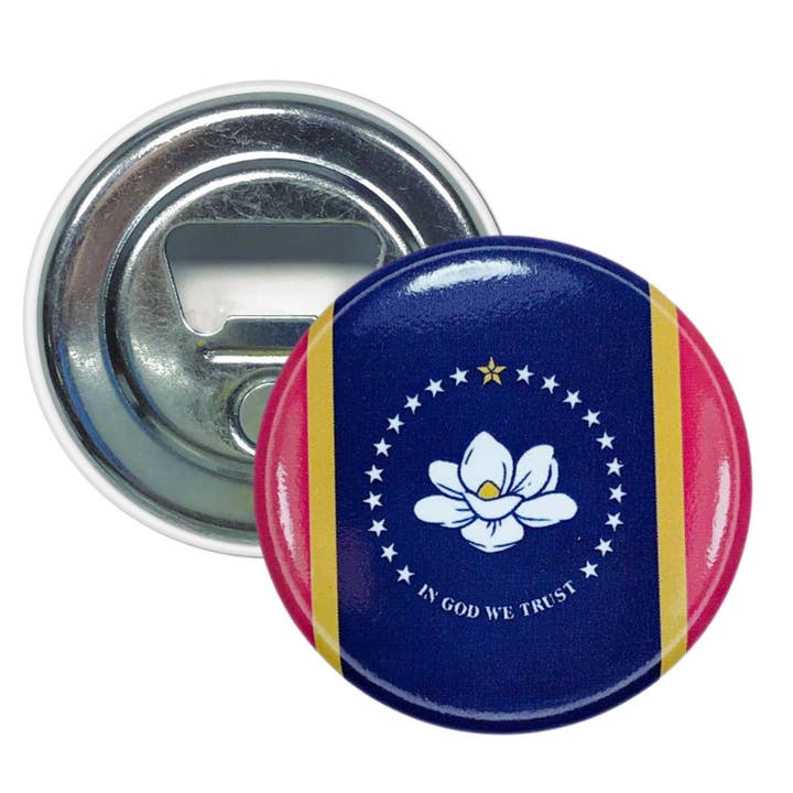 Bottle Opener-Magnet - State Flag Mississippi - USA for wholesale by Worldwide Souvenirs