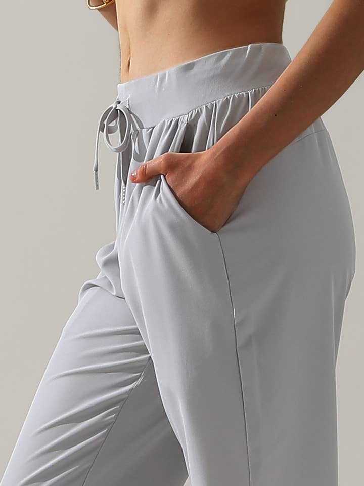 NINEXIS - Wholesale Pants - Women's - CWBLP423_Elastic Band Waist With Side Pocket Pants16