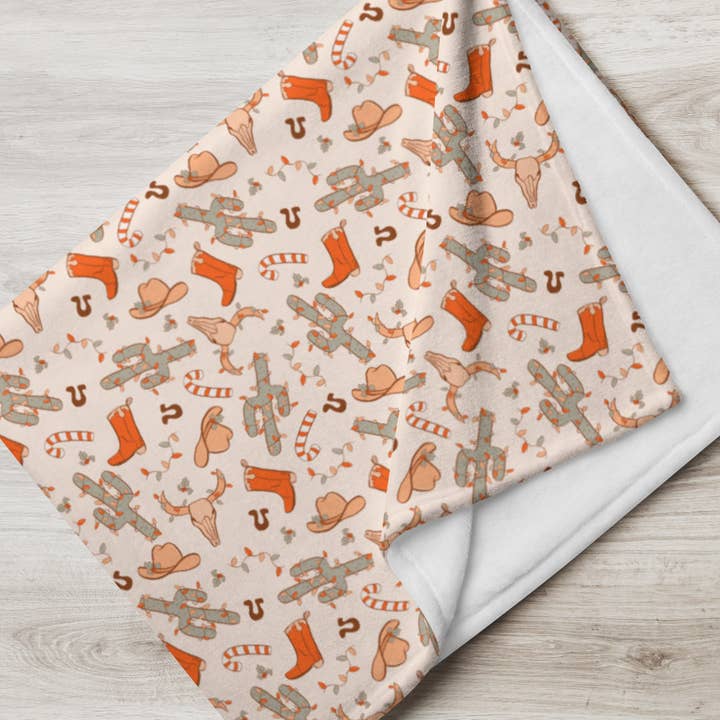 Western Holiday Blanket for wholesale by Merry May
