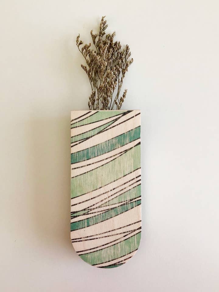 Riptide Skinny Pocket Wall Planter Vase for wholesale by Stacy Wong