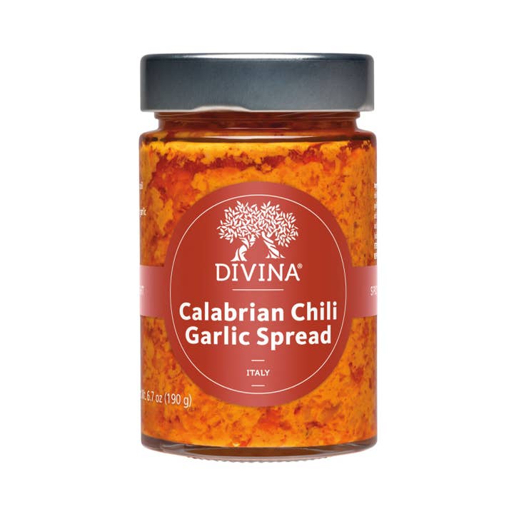 Calabrian Chili Garlic Spread (6 Pack) for wholesale by Divina