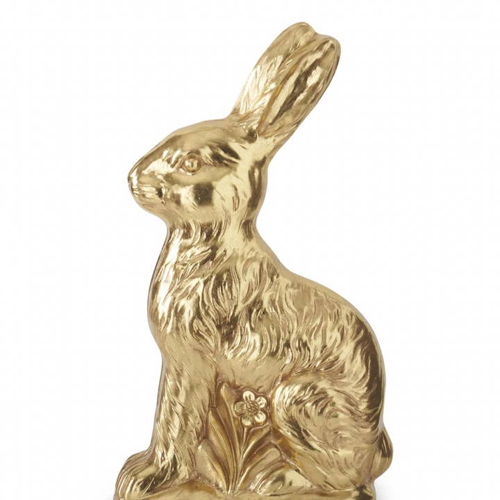 Coelho da Páscoa de Resina com Folha de Ouro Real de 19" por atacado de Dunn Deals