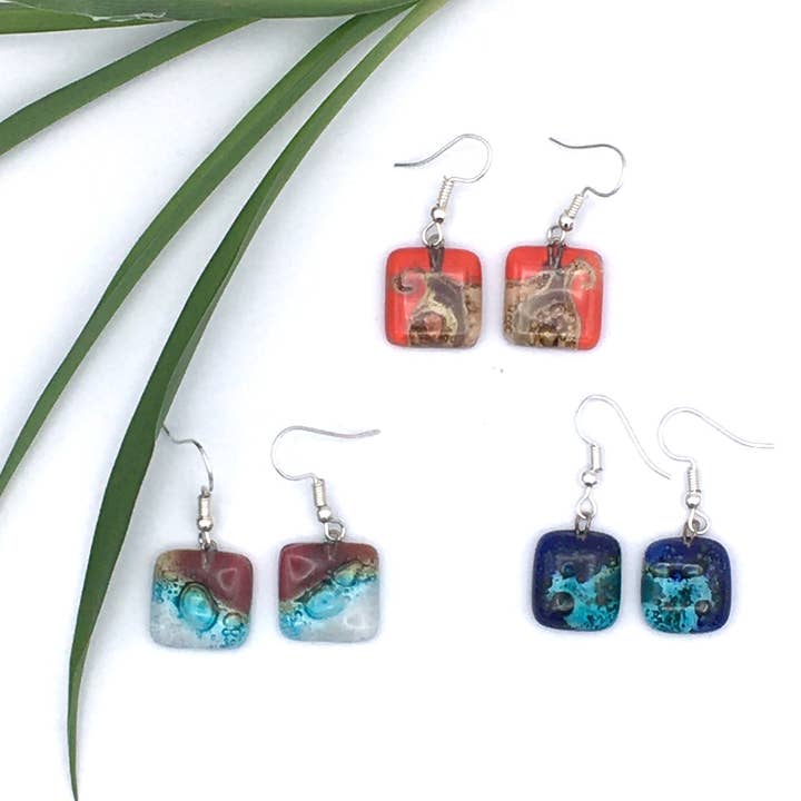 Women of the Cloud Forest - Wholesale Dangle Earrings - Small Glass Earring Assortment (18 units of mixed shapes)3