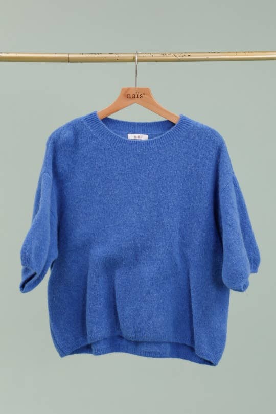 NAÏS PARIS - Wholesale Knit Sweater - Women's - ROUND NECK SHORT SLEEVE SWEATER IN SUPERFINE ALPACA16