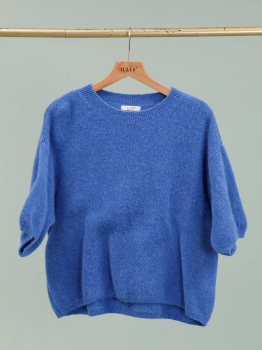 NAÏS PARIS - Wholesale Knit Sweater - Women's - ROUND NECK SHORT SLEEVE SWEATER IN SUPERFINE ALPACA16