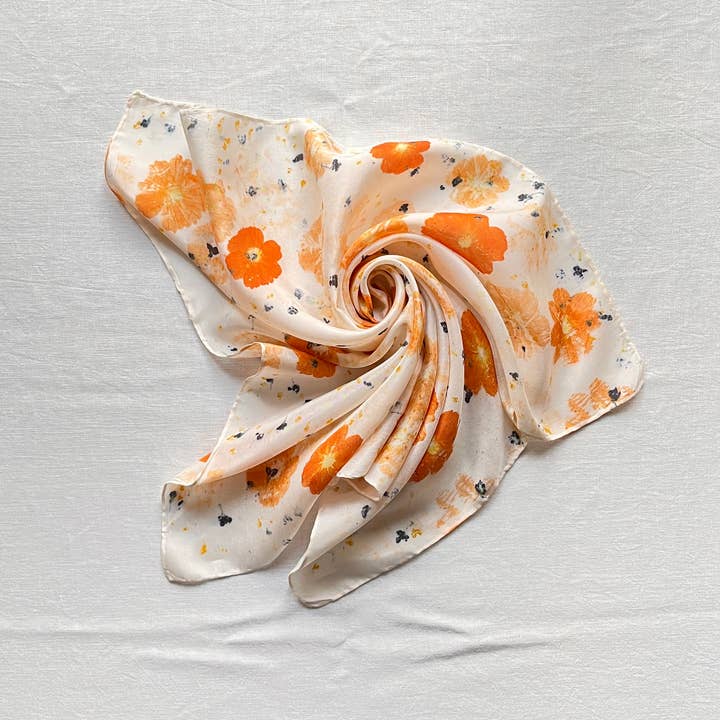 Vive Textiles - Wholesale Bandana - Unisex - Naturally Dyed Silk Bandana Scarf - Abby3