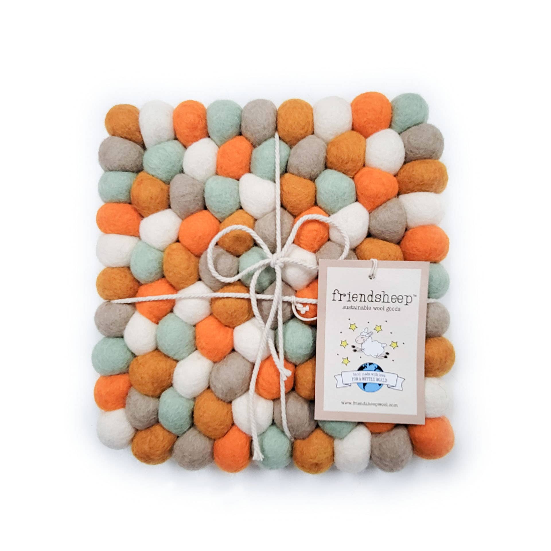 Friendsheep - Wholesale Coasters - Pumpkin Patch Eco Coasters and Trivets1