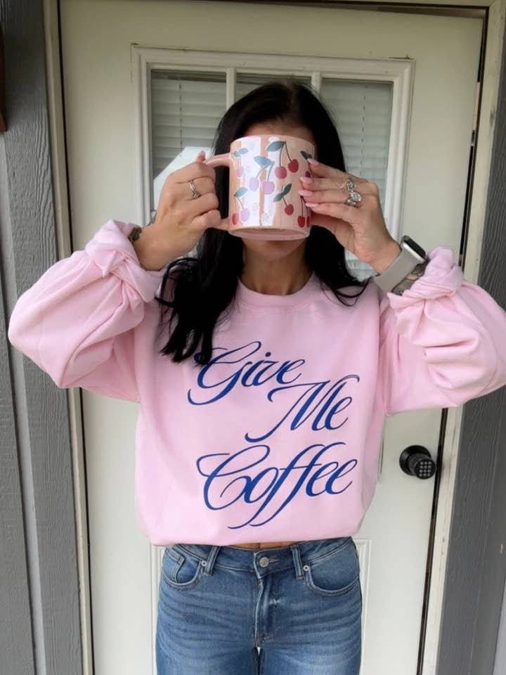Give me coffee crew for wholesale by Sugar & Velvet Collective Wholesale