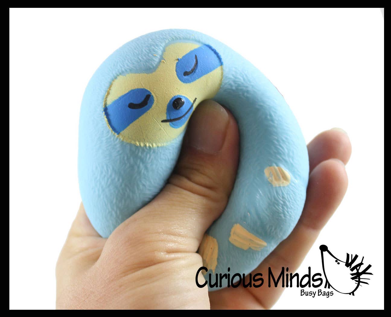 Curious Minds Toys - Wholesale Fidgetspeelgoed - Kinderen - 1 Marshmallow Sloth Animal Stressballen - Ultra Soft Kneadab5