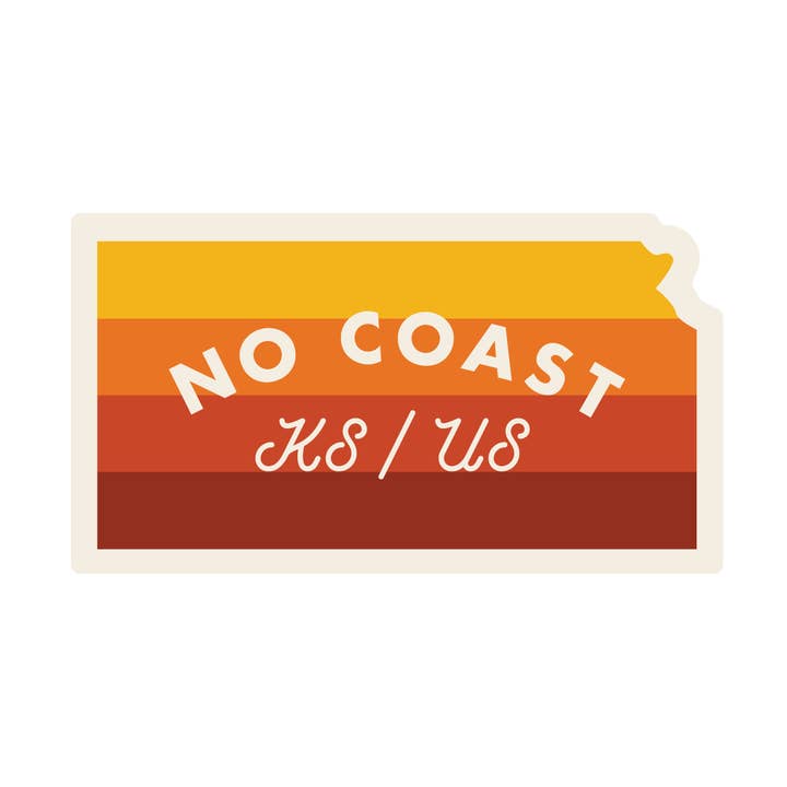 No Coast (KS) Sticker for wholesale by Heartlandia