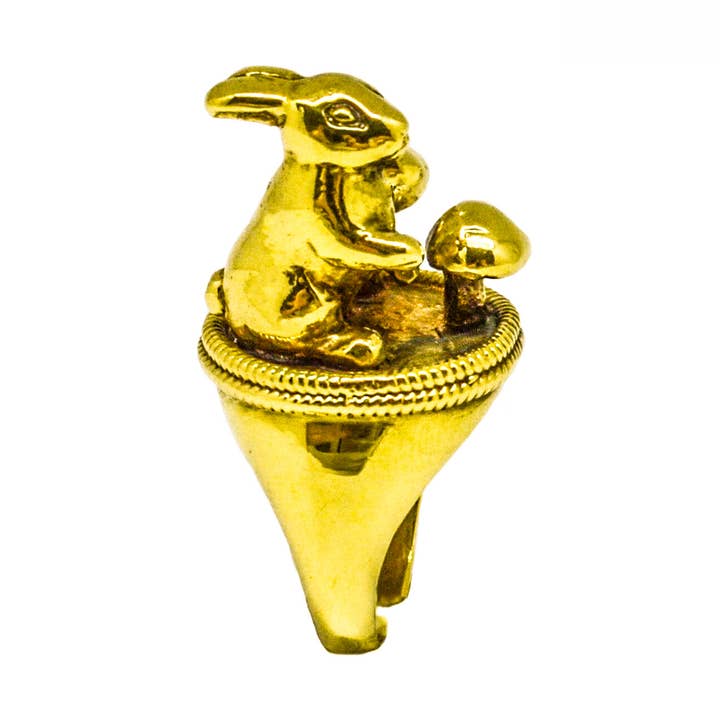 Goldener Wildkaninchenring für den Großhandel von MONVATOO London