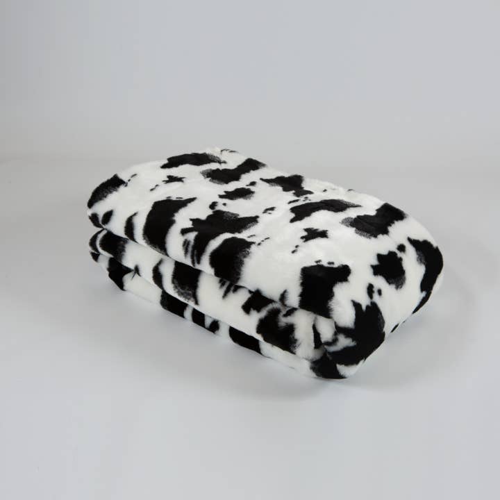 HemsidanDesign - Wholesale Throw Blanket - Throw faux fur Cow 140 x 180 cm2